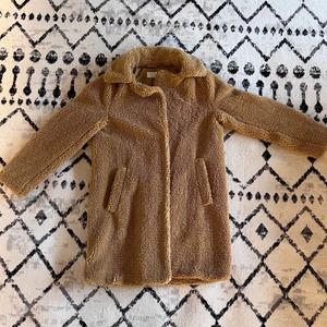 NWOT Time and Tru Women's Long Teddy Bear Faux Sherpa Coat Small